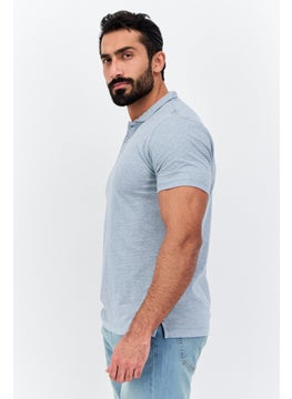Project Essentials Men Regular Fit Stripe Short Sleeve Polo Shirt, Grey  - Image 2