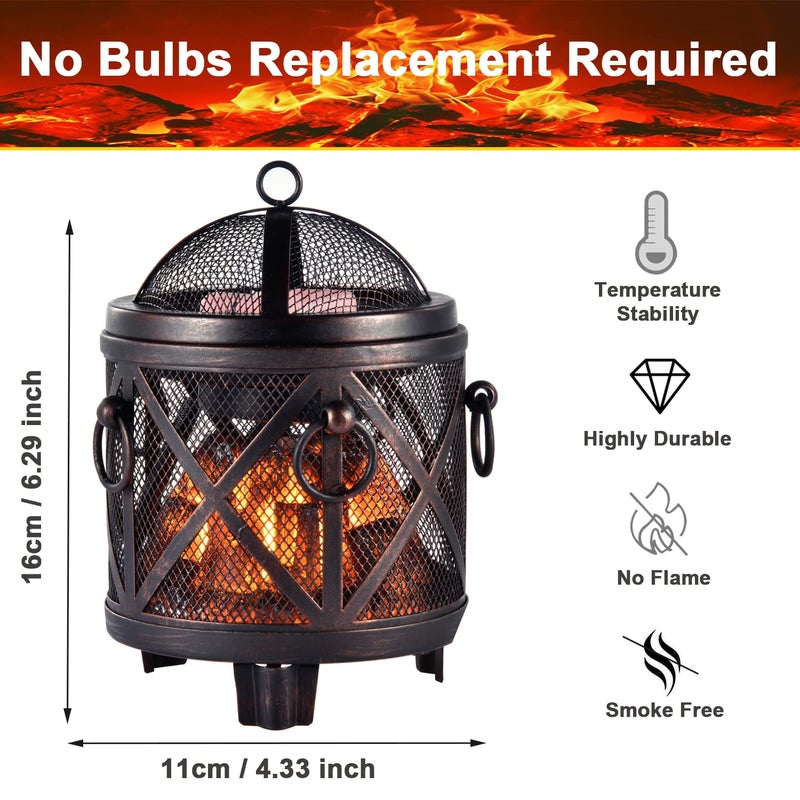Dicimi Wax Melt Warmer,4-in-1 Electric Wax Melter,Oil Burner,Fireplace Wax Warmers, for Home Office Bedroom Aromatherapy Present and Decorations (Bronze, Fireplace Stove) - Image 4