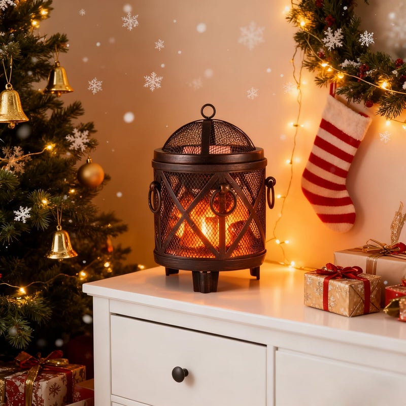 Dicimi Wax Melt Warmer,4-in-1 Electric Wax Melter,Oil Burner,Fireplace Wax Warmers, for Home Office Bedroom Aromatherapy Present and Decorations (Bronze, Fireplace Stove) - Image 5