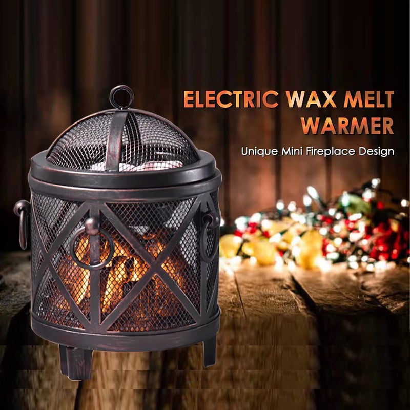 Dicimi Wax Melt Warmer,4-in-1 Electric Wax Melter,Oil Burner,Fireplace Wax Warmers, for Home Office Bedroom Aromatherapy Present and Decorations (Bronze, Fireplace Stove) - Image 3