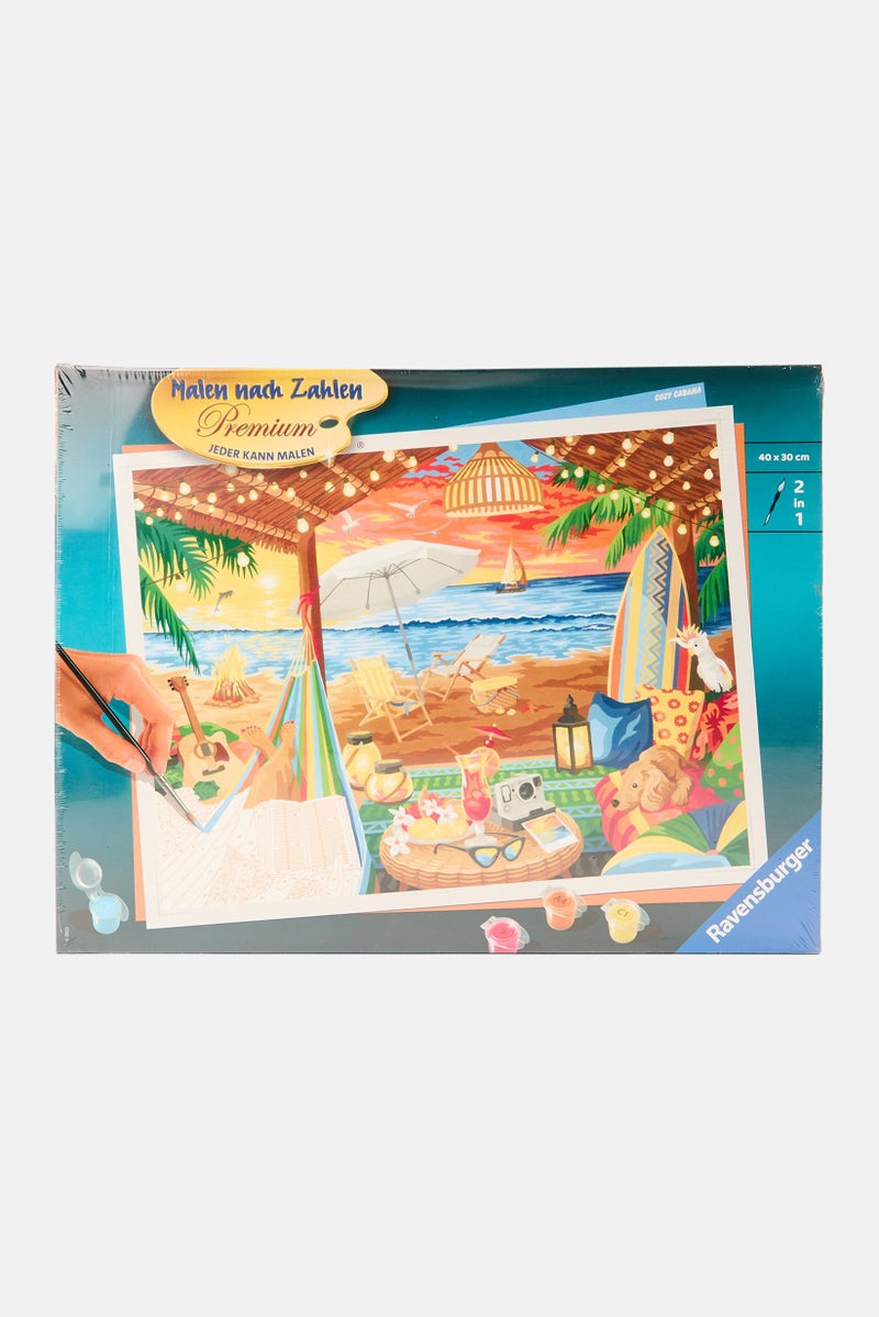 Ravensburger 2 in 1 Cozy Cabana Painting By Numbers Kits 40 x 30 cm   , Orange  - Image 1