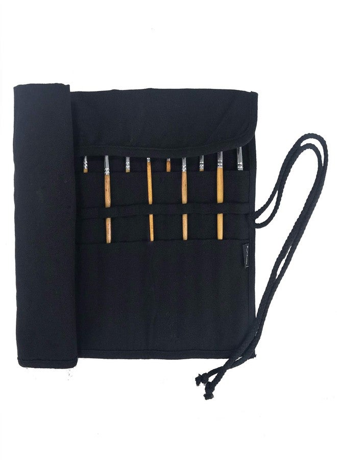 A AIFAMY 30 Pockets Artist Paint Brush Holder, Canvas Roll Up Case Bag & Storage Organizer Pouch Case- Store Brush, Pens Tools - Image 3