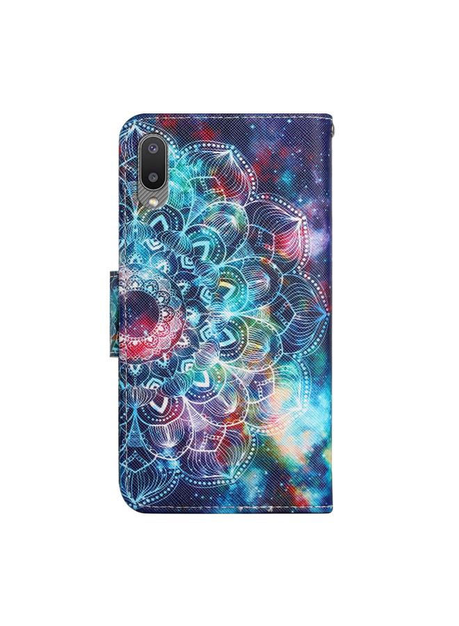 اس-توب جراب لهاتف Samsung Galaxy A02، جراب جلدي أفقي قابل للطي بنمط مرسوم مع حامل وفتحة بطاقة ومحفظة - Image 3