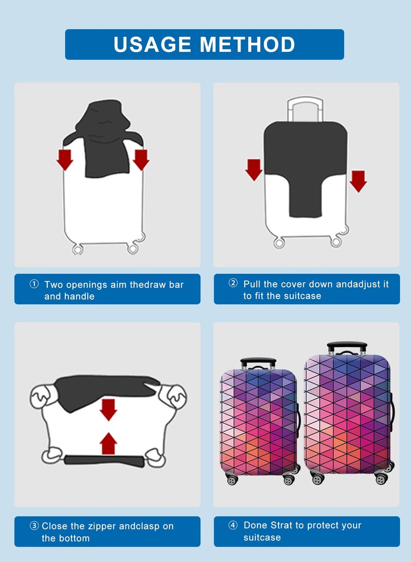 URbazaar Elastic Travel Luggage Cover Travel Suitcase Protective Cover for Trunk Case Apply to 18-30 inch luggage Suitcase Cover - Image 5