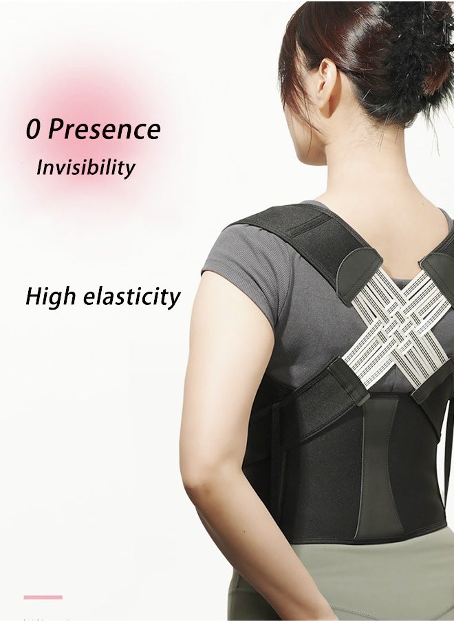 Arabest Adjustable Posture Correction Back Support Belt Back Support Brace and Posture Correction Belt Breathable Material Relieve Pain Stress and Fatigue Adjust to Body Shape  - Image 5