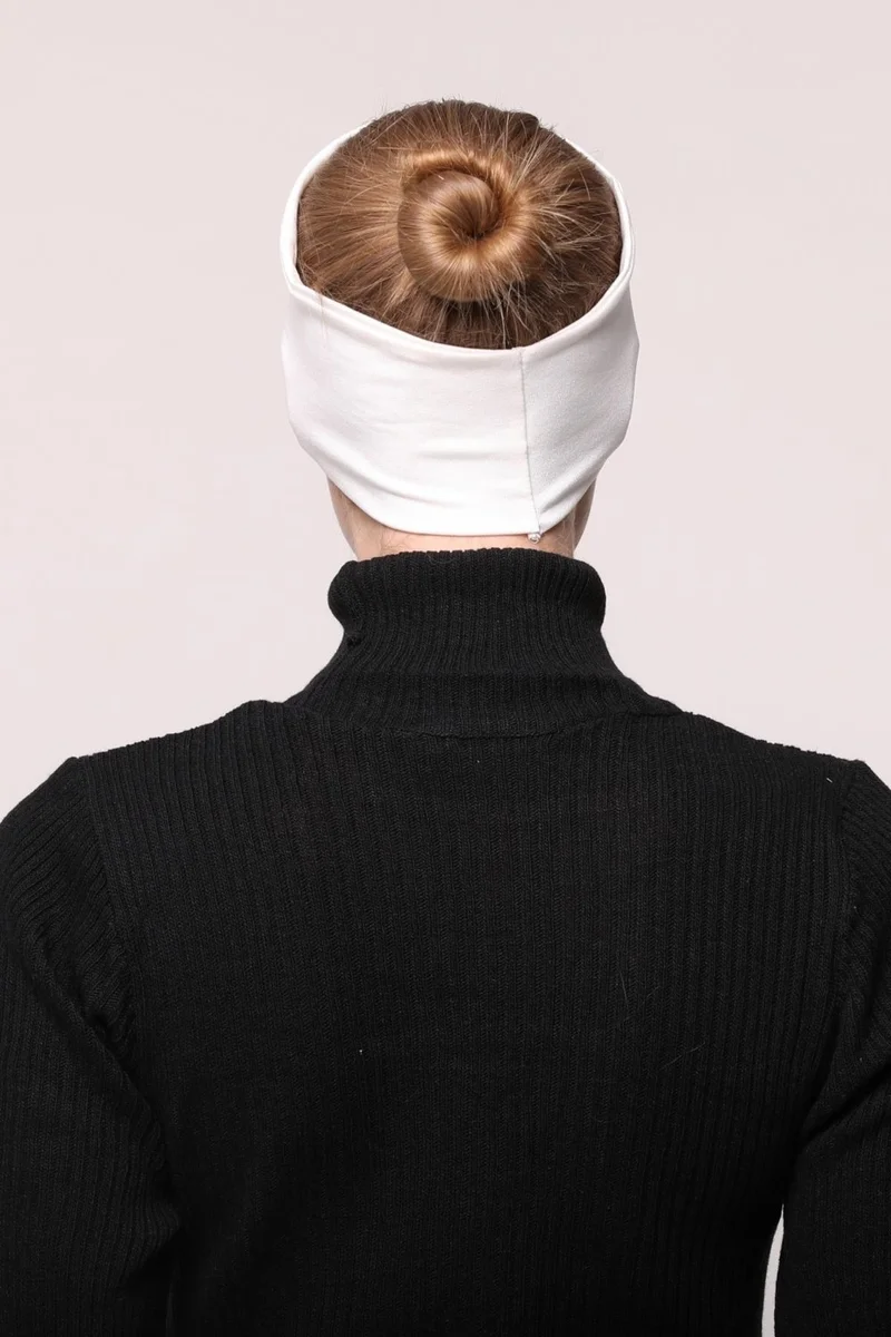 التوبة Women's Combed Cotton Seamless Hijab Bandana Bonnet Sports Hair Band