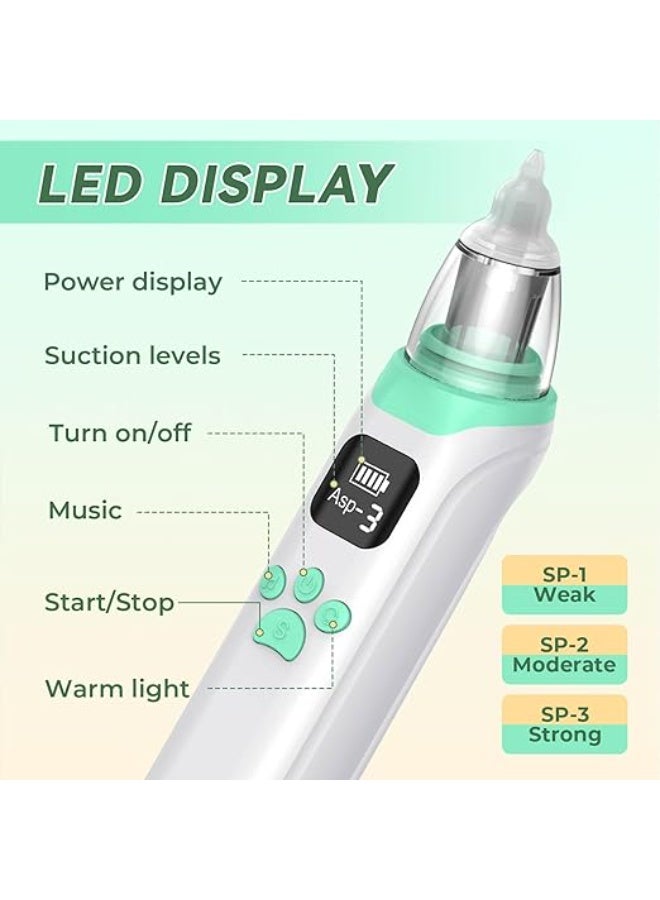 Electric nasal aspirator for babies and children – rechargeable nasal cleaner for infants and children, 3 suction levels, 3 silicone heads, anti-reflux - Image 5