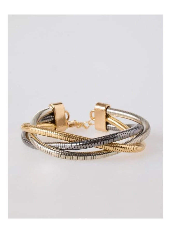 Jimmy Key  Mixed Gold-Plated Multi-Chain Bracelet. for Women | Best Price UAE