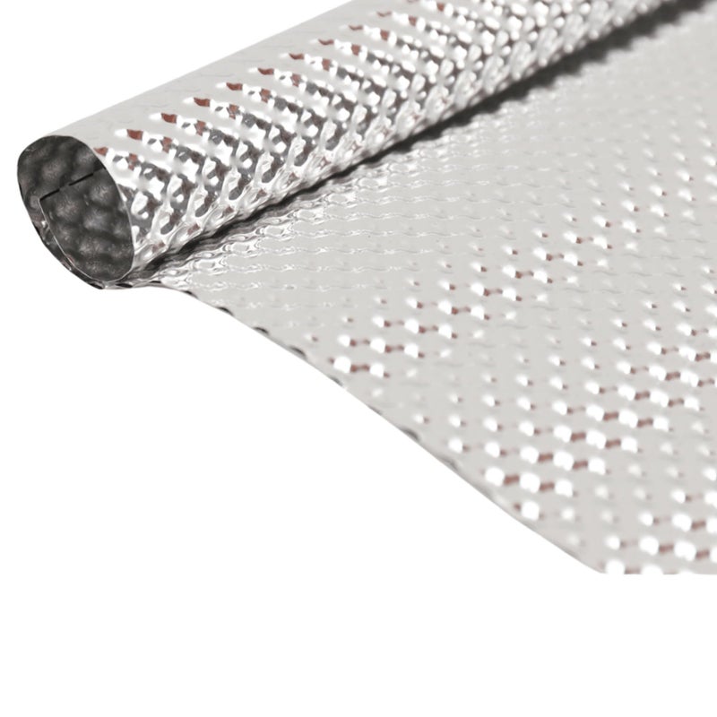BSTFLEX Embossed Aluminum Exhaust Heat Shield Automotive 20'' x 27.5'' High Temp Thermal Barrier Exhaust Wrap Electrical For Cars/Turbo Manifold - Image 1