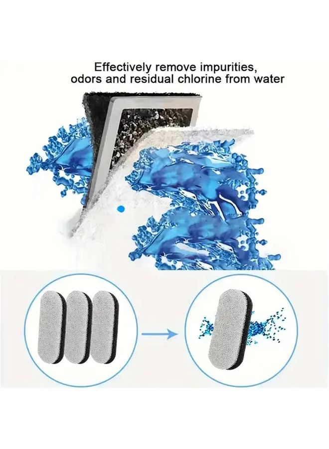 25 قطعة من فلاتر نافورة ماء القطط مع الكربون المنشط للنوافير المائية الأوتوماتيكية للحيوانات الأليفة - Image 5
