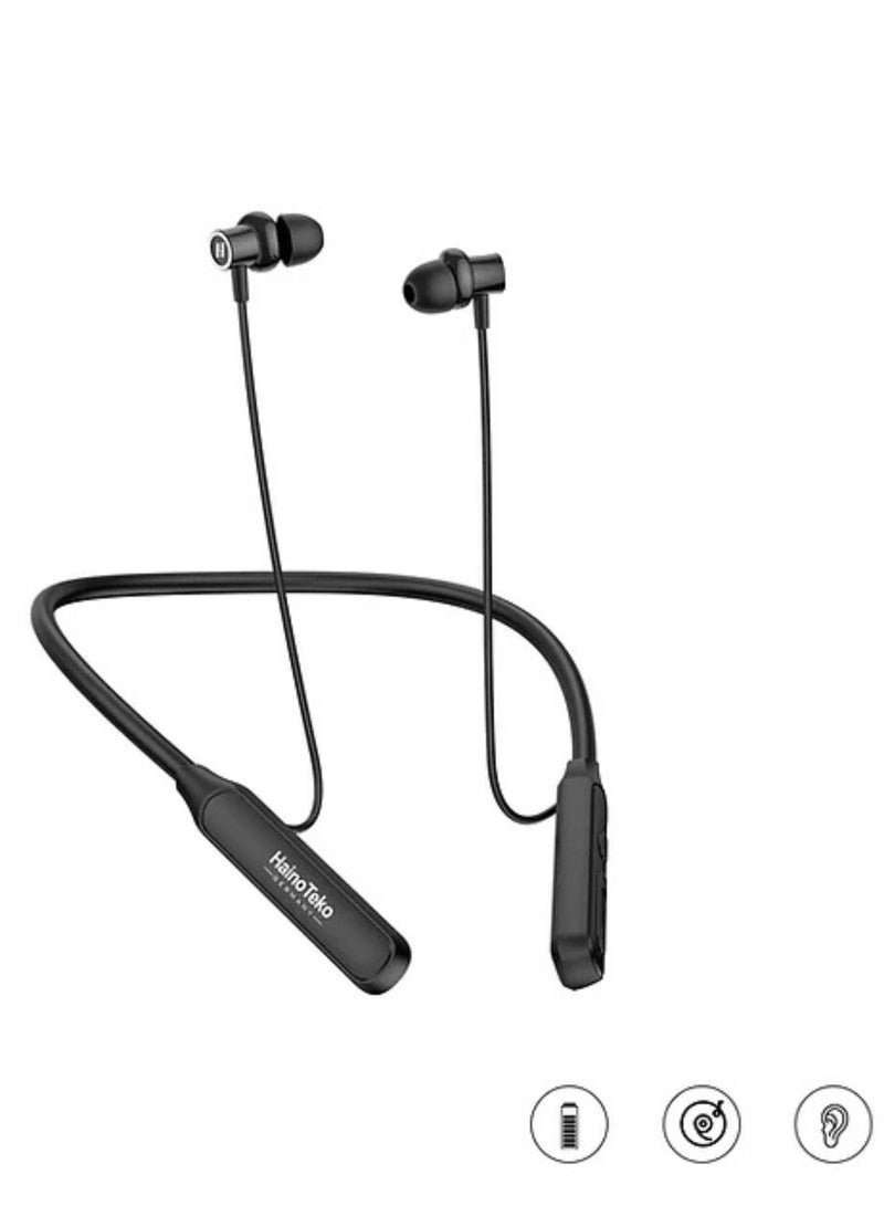 Haino Teko HN-42 Wireless Neck Headset 40 Hours Music,Clear Mic, High Bass Sound, Multi-Function Button Control_Black - Image 1