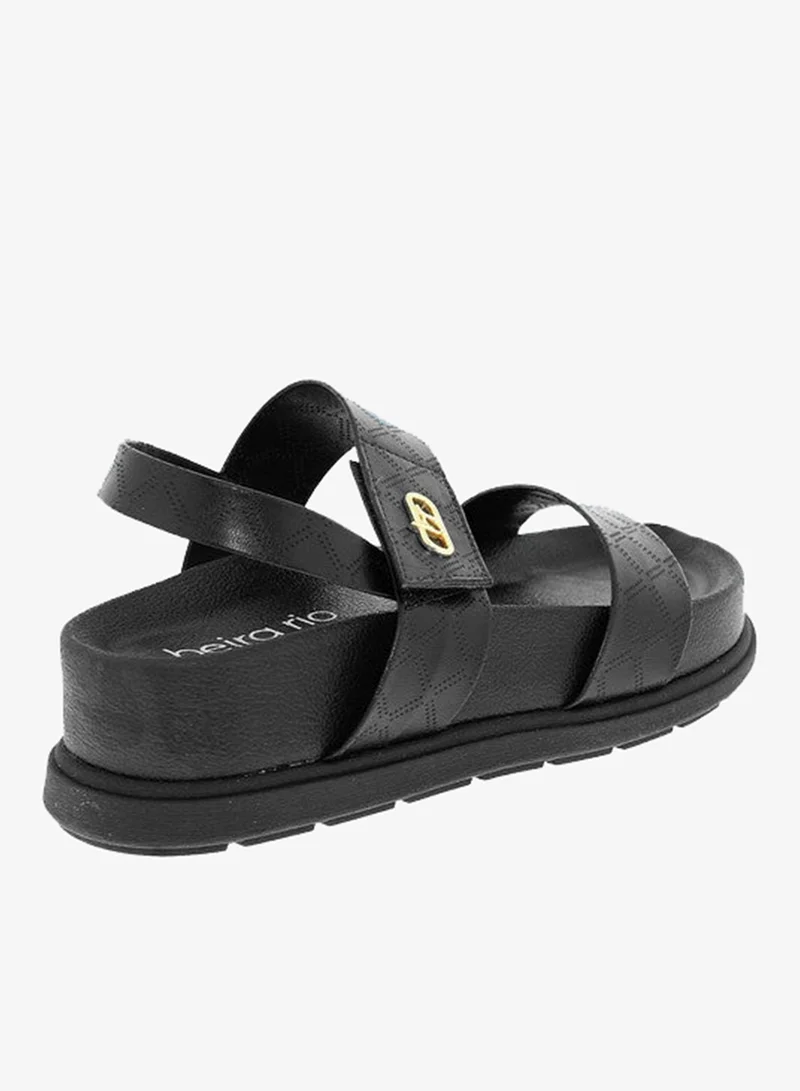 Beira Rio Black Flat Sandals for Women – Stylish Ladies Flat Sandals & Comfortable Flat Slippers for Women | Best Price UAE