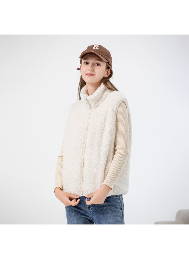 Flying in the snow Women's Autumn/winter Fashion Vest, Soft Touch, Casual Series, Home Wear, Warm, Zipper Style - Image 3