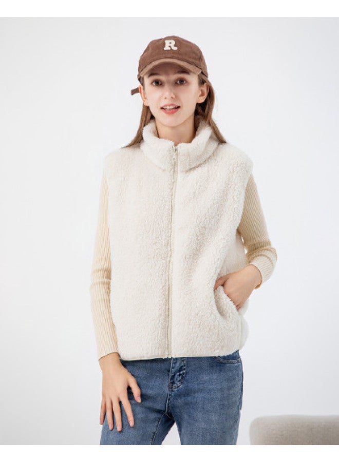 Flying in the snow Women's Autumn/winter Fashion Vest, Soft Touch, Casual Series, Home Wear, Warm, Zipper Style - Image 1