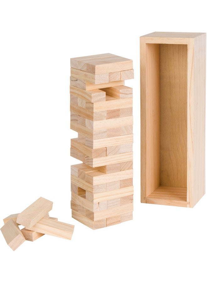 Trademark Innovations Trademark Innovations 12" Wooden Stacking Puzzle Game with Wood Box & Carry Case (54-Piece)  - Image 2