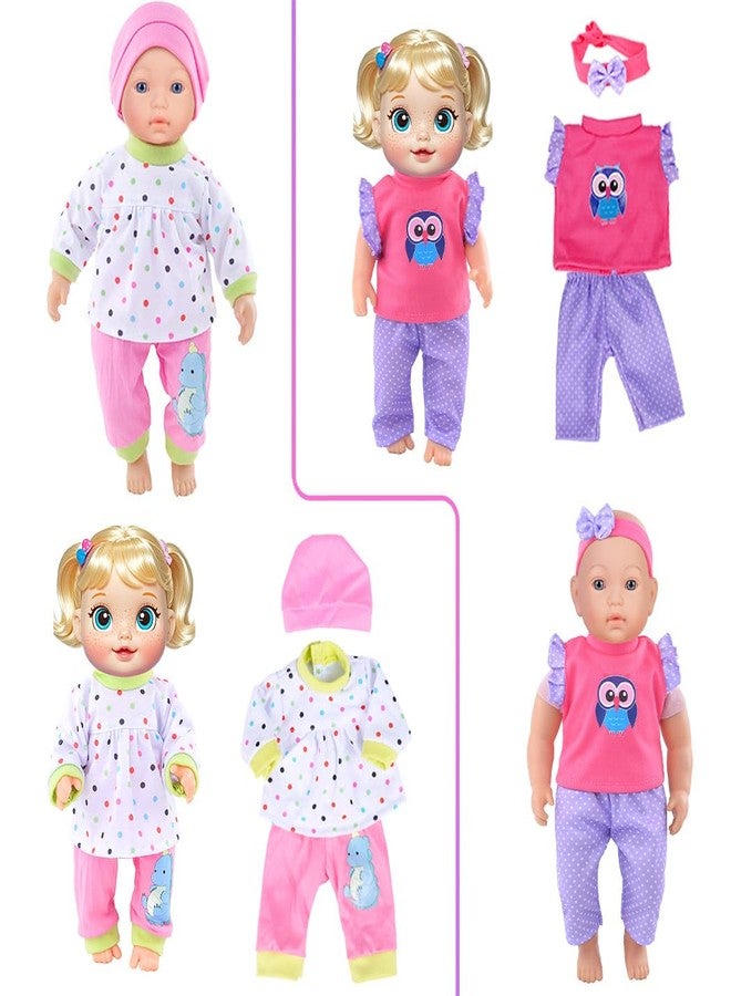 iBayda 10 Sets Doll Clothes & Accessories - Playtime Outfits with Hats and Headbands for 10/12/14 Inch New Born Baby Dolls (No Doll Included) - Image 5