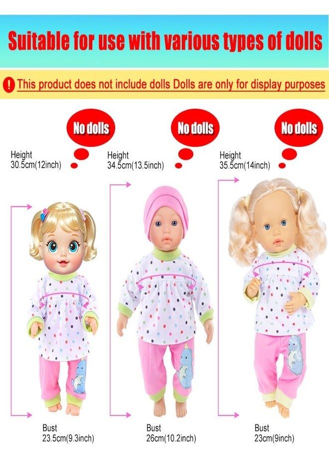 iBayda 10 Sets Doll Clothes & Accessories - Playtime Outfits with Hats and Headbands for 10/12/14 Inch New Born Baby Dolls (No Doll Included) - Image 3