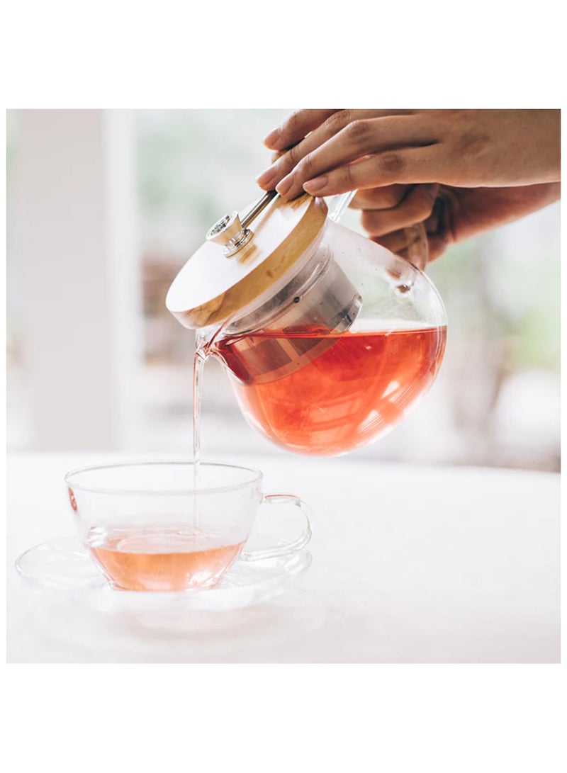 Hario Teaor Olive Wood Pull-up Tea Maker, 450ml - Image 4