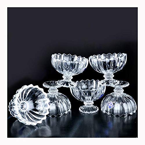 AP SALES Ice Cream Bowls, Salad Dessert Serving Bowls, Tableware Set, 120 ml, Crystal Clear (6 pcs) - Image 1