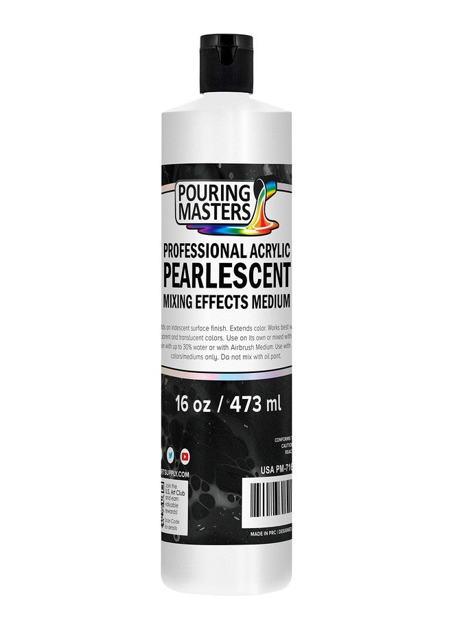 Pouring Masters 16 Oz (Pint) Acrylic Pearlescent Effects Medium - Creates Pearl Iridescent Metallic Shimmer for Fluid Art & Acrylic Painting - Image 1