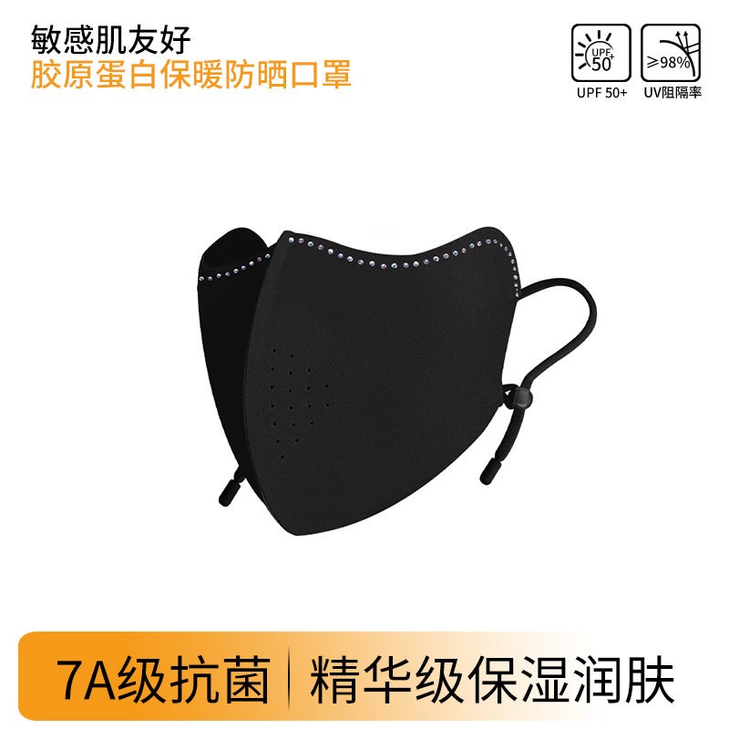 Children'S Warm Mask Fleece-Lined Girls Boys Collagen Sunscreen Windproof Warm Mask - Image 1