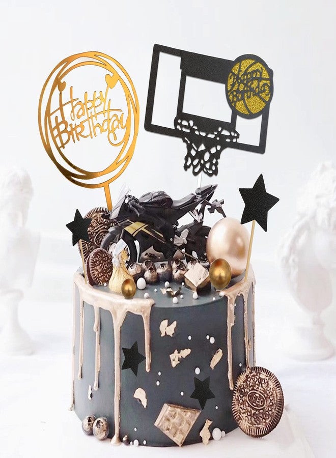 DRWATE 16 PCS Basketball Cake Toppers Basketball Theme Cake Decoration for Boy Birthday - Image 4