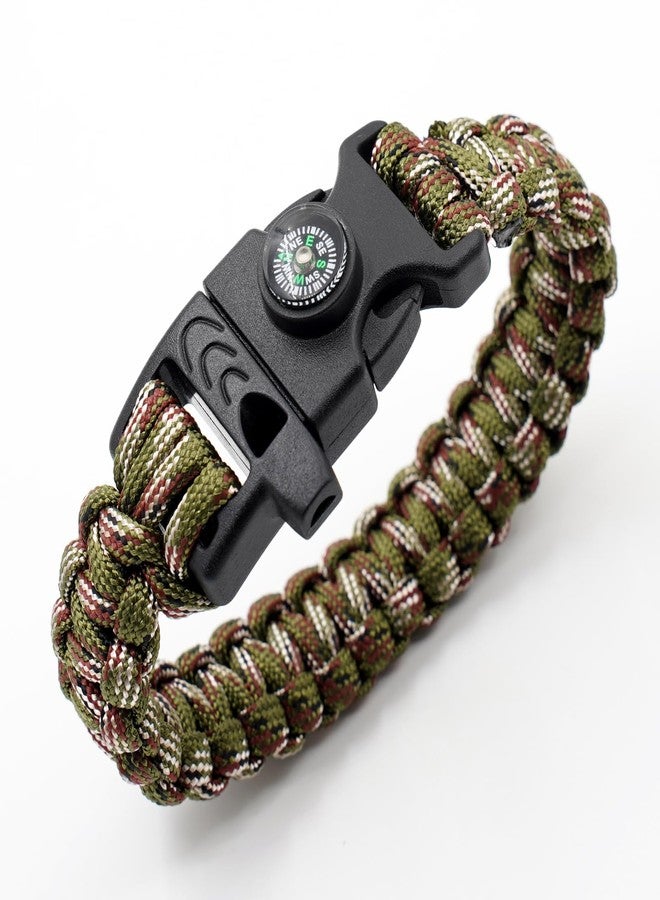 RLXMARTD 8 Pack Emergency Survival Bracelet with Whistle and Compass,Survival Kit,Wildness Emergency Survival Kit for Camping,Outdoor Travel, Hiking - Image 5