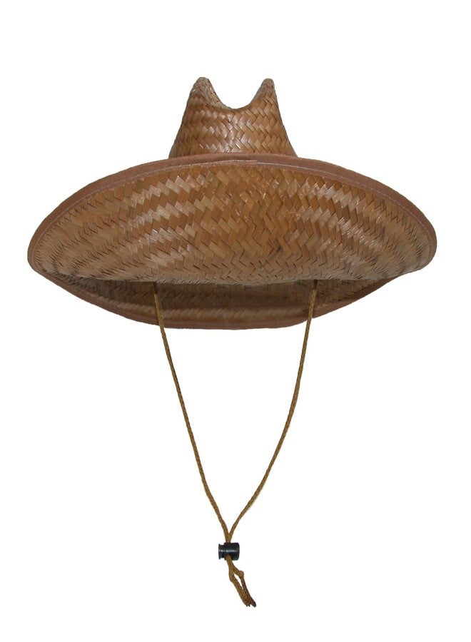 CTM Palm Straw Lifeguard Hat with Wide Brim, Natural - Image 3