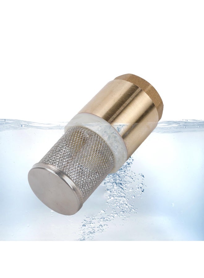 Brass Check Valve With Filter Water Pump Bottom Valve Foot Valve with Filter Foot Valve Filter No Return Valve Foot Valve Strainer DN15  - Image 3