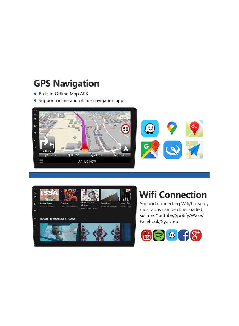 SHEZA STAR Android Car Stereo for Nissan Sentra 2013 2014 2015 2016 2017 1GB RAM 32GB ROM 10 Inch  MirrorLink WiFi BT, IPS Touch Screen with Backup Camera Included - Image 3