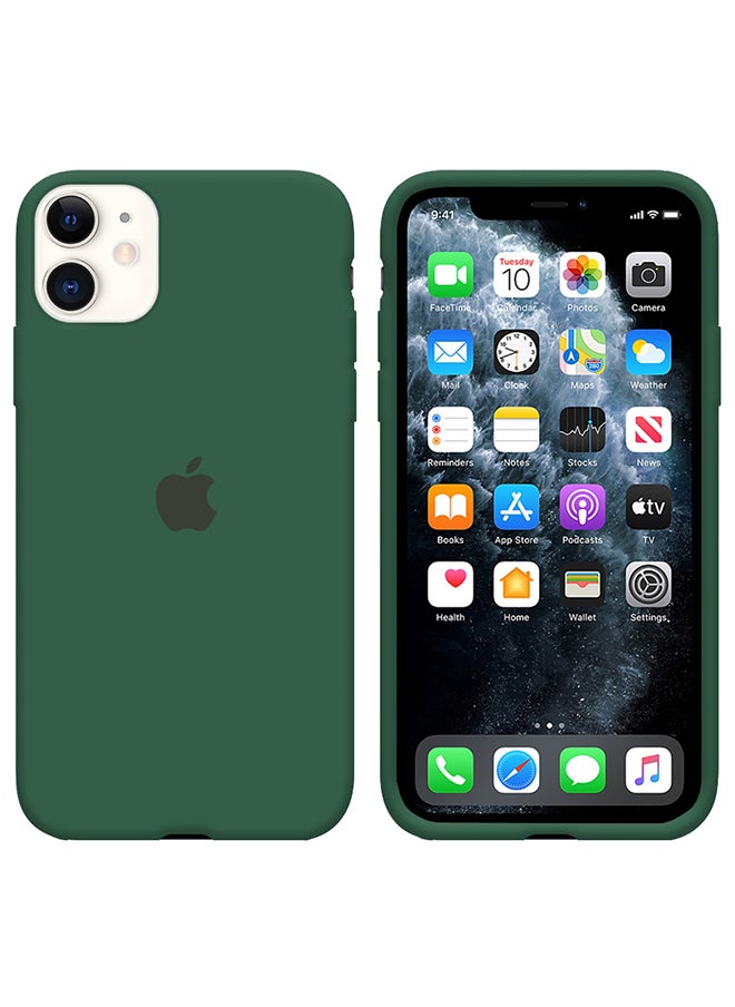 CATANES - iPhone 11 Case Slim Silicone Case Soft Anti-Scratch Full Body Shockproof Protective Case Cover Green - Image 1