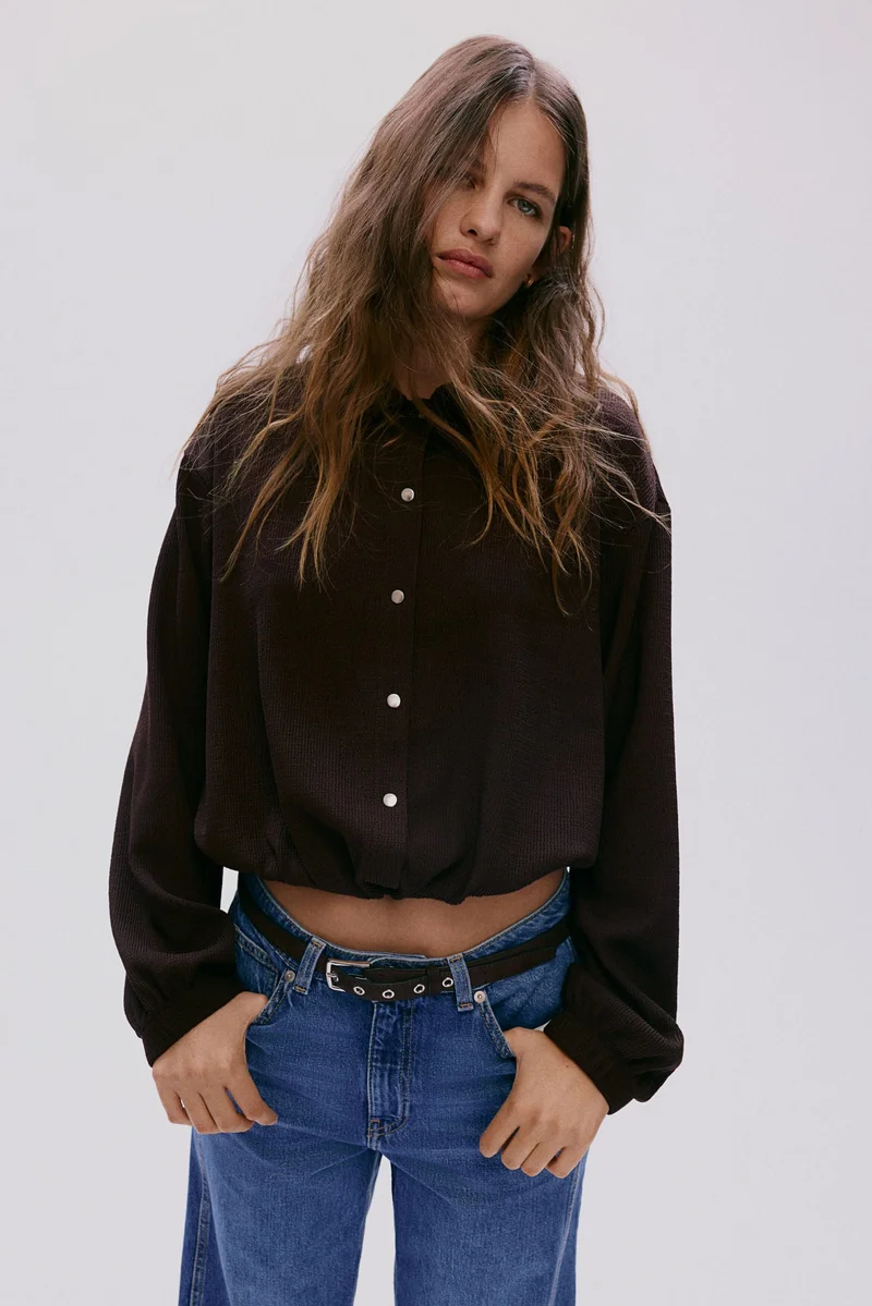 اتش اند ام جاكيت من الجيرسيه المنقوش