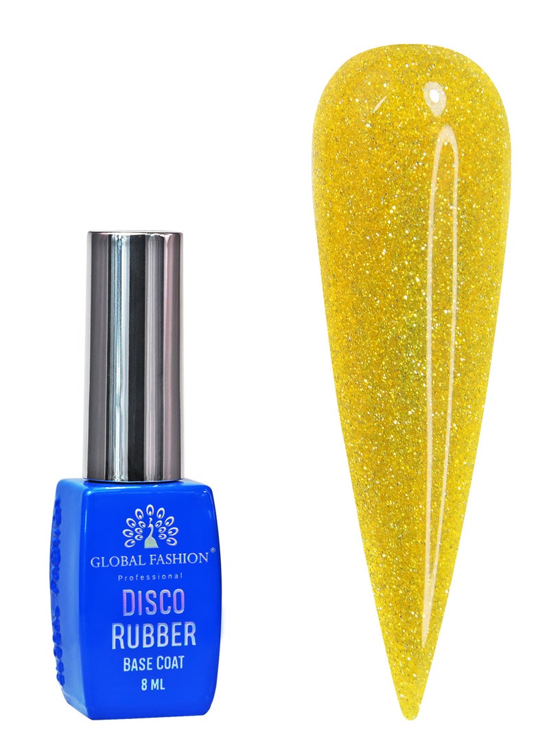 GLOBAL FASHION Global Fashion Disco Reflective Rubber Base | 8ml | Long-lasting Shine  | (14)  - Image 1