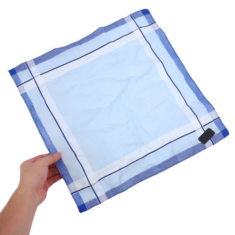12pcs Simple Mens Handkerchief Cotton Sweat-absorbent Hankies Hand Towel (Mixed Color) - Image 4