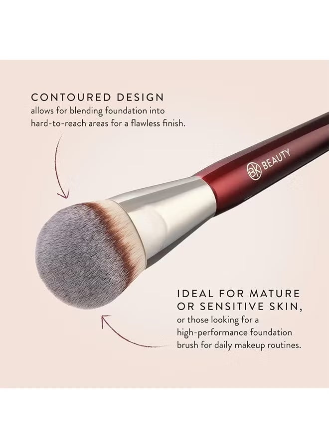 BK BEAUTY Brushes - 101 Contoured Foundation Brush - Foundation Makeup Brushes - Face Brush For Liquid Or Cream Foundations - Image 5