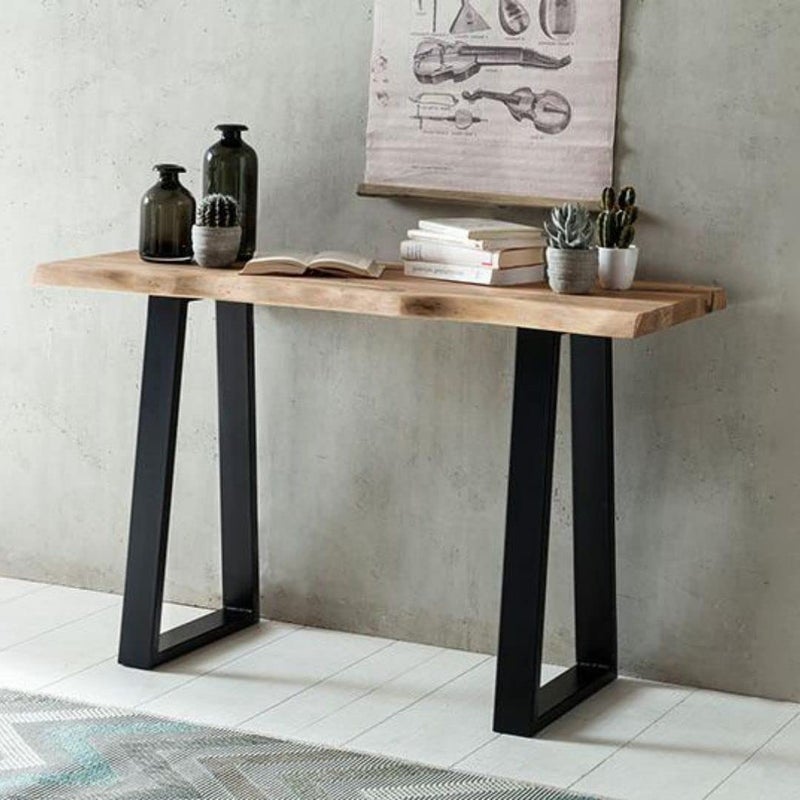 HIRVALL HIRVALL Trapezoid Console Table Legs Black Powder Coated 1 Pair  - Image 5