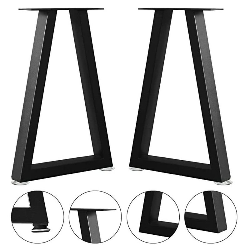 HIRVALL HIRVALL Trapezoid Console Table Legs Black Powder Coated 1 Pair  - Image 2