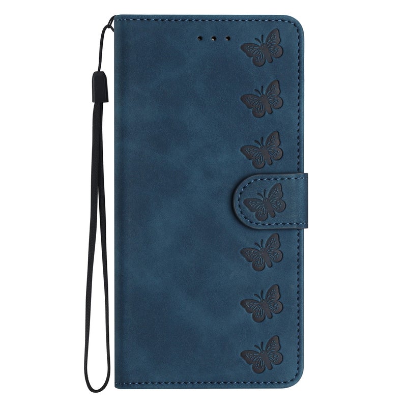 HuHa Protective Cover For Sony Xperia 1 VI Seven Butterflies Embossed Leather Phone Case(Blue) - Image 2