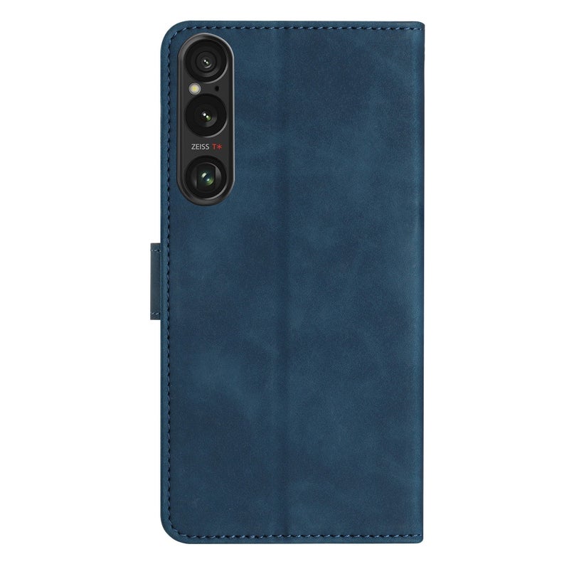 HuHa Protective Cover For Sony Xperia 1 VI Seven Butterflies Embossed Leather Phone Case(Blue) - Image 3