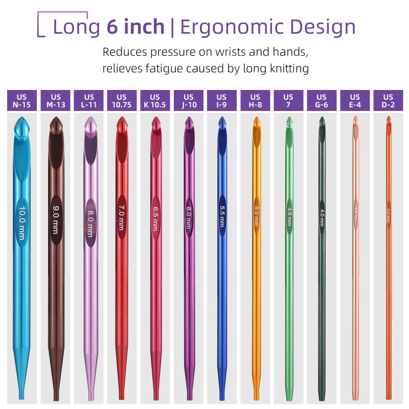 tunisian crochet hooks set - Image 3