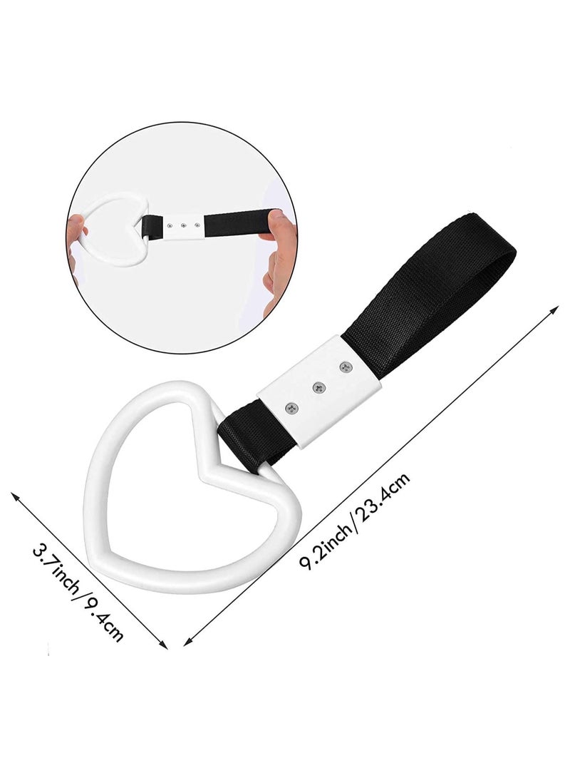 Generic Heart-Shaped Hand Strap for Car, Rear Bumper Warning Ring Decorative Warning Loops Subway Heart Handles for Car Interior Exterior Decoration, 2 Pieces  - Image 4