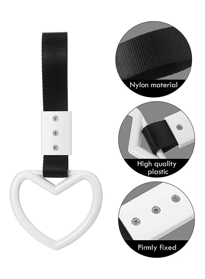 Generic Heart-Shaped Hand Strap for Car, Rear Bumper Warning Ring Decorative Warning Loops Subway Heart Handles for Car Interior Exterior Decoration, 2 Pieces  - Image 5