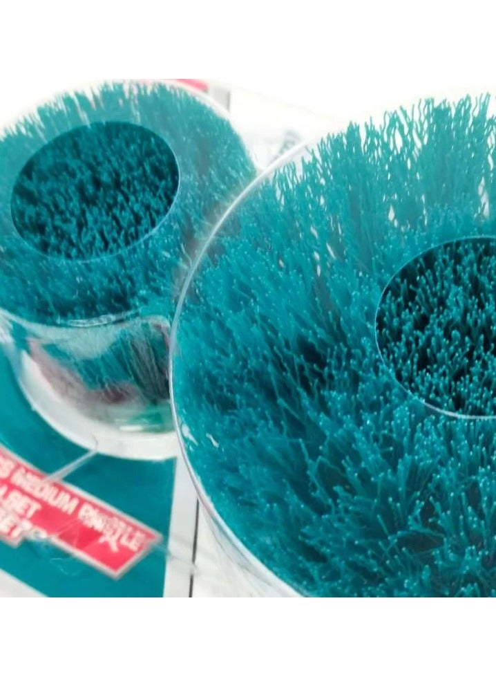 TOTAL 2 Pcs Set Medium Bristle For Cleaning Carpet, Metal, Tire and Bricks 2" 3.5" Electric Drill Scrubber Brush TACM2235 - Image 2