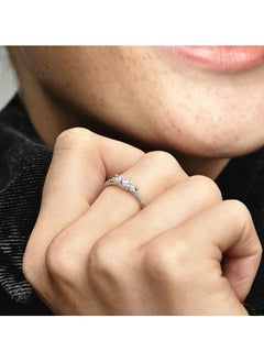 PANDORA Clear Three-Stone Ring, Size 48  - Image 3
