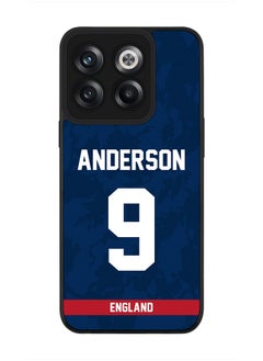 Rugged Black Edge Case for OnePlus Ace Pro, Slim fit Soft Case Flexible Rubber Edges Thin Cover - Player Name - James Anderson, Jersey Number- 9