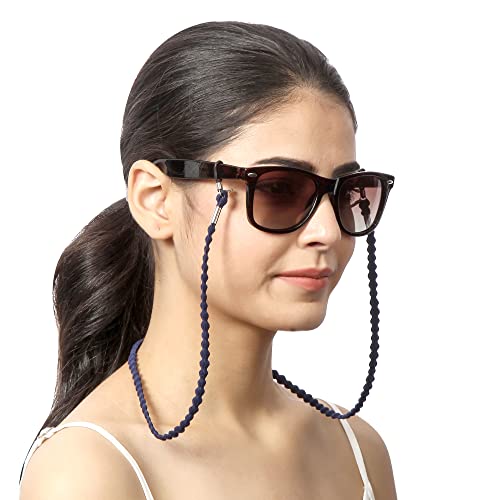 VIVID vision Unisex Adult Elastic Eyeglass Holder Strap Cord | New Chain Adjust on Sunglasses | Anti-slip Retainer Lanyard String Eyewear Frame | CH-222 | Dark Brown - Image 1