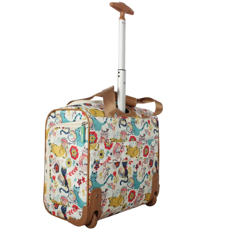 Lily Bloom Designer 15 Inch Carry On - Weekender Overnight Business Travel Luggage - Lightweight 2- Roller Wheels Suitcase - Under Seat Rolling Bag for Women, White, One Size, Under Seat Rolling Bag - Image 3