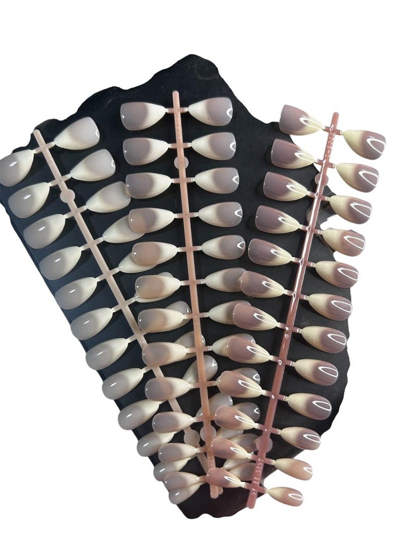 Colored artificial nails, 72 pieces, 3 shades - Image 5