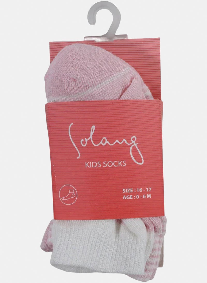 Unisex Baby Cotton Socks - Multicolor with Cat Print – 0/6M