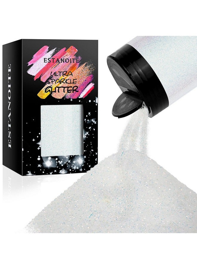 Estanoite Iridescent Ultra Fine Glitter Powder 7.41Oz/210G Rainbow Resin Glitter Pet Flakes Crafts Sequins Epoxy Chips Flakes For Tumblers Slime Making (Dream White) - Image 1